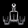 25 Oz. Hillcrest Crystalline Decanter w/ 4 On The Rocks Glasses